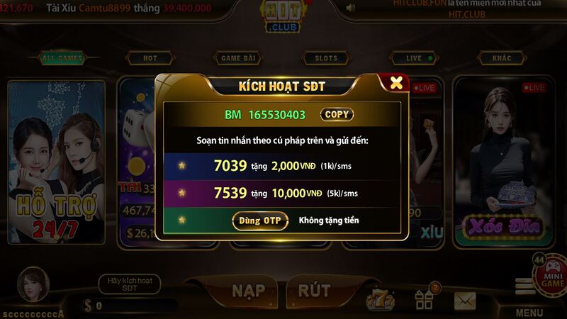 Liên kết số điện thoại để nhận 10K