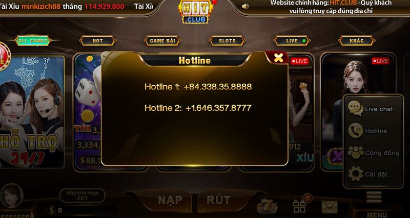 Các phương thức liên hệ HIT CLUB