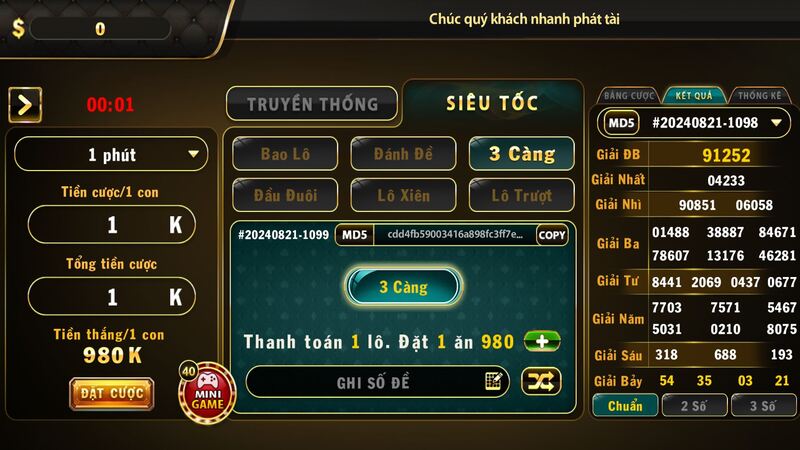 Sảnh lô đề siêu tốc HITCLUB