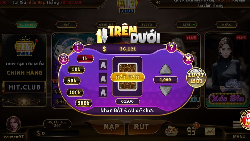 Game Minigame Trên Dưới