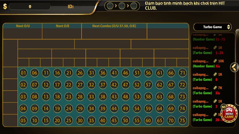 Number Game tại HITCLUB