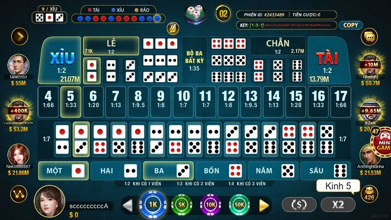 Luật chơi Sicbo HITCLUB cơ bản